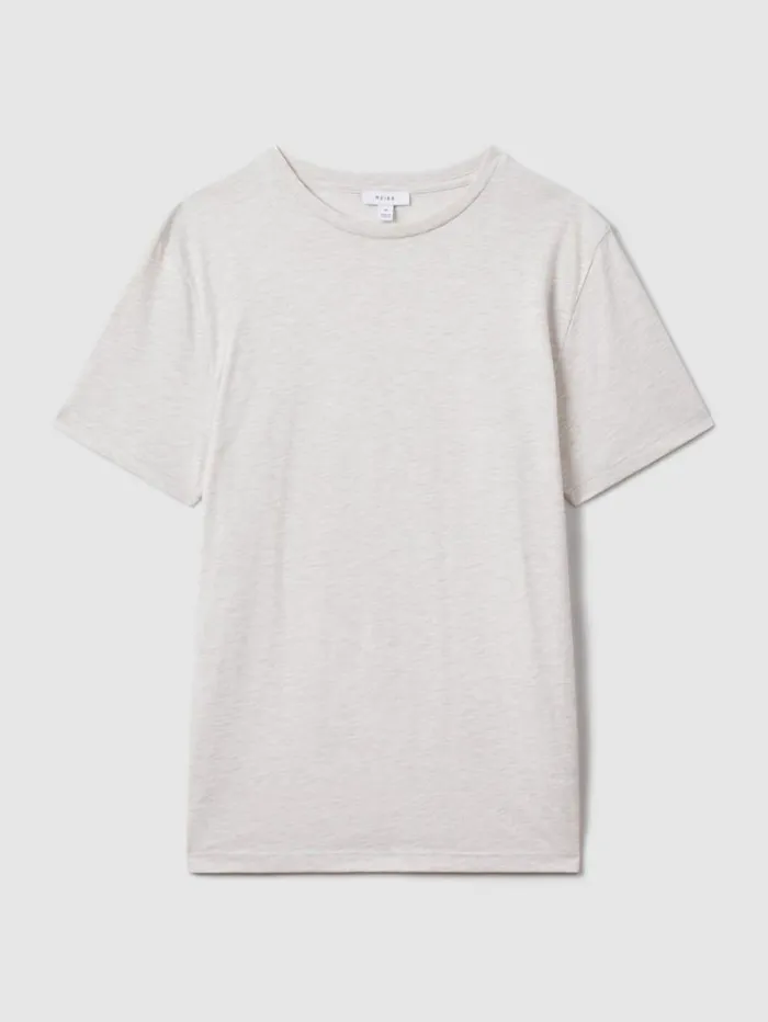 REISS TShirts Men Crew Neck TShirt Wheat Melange