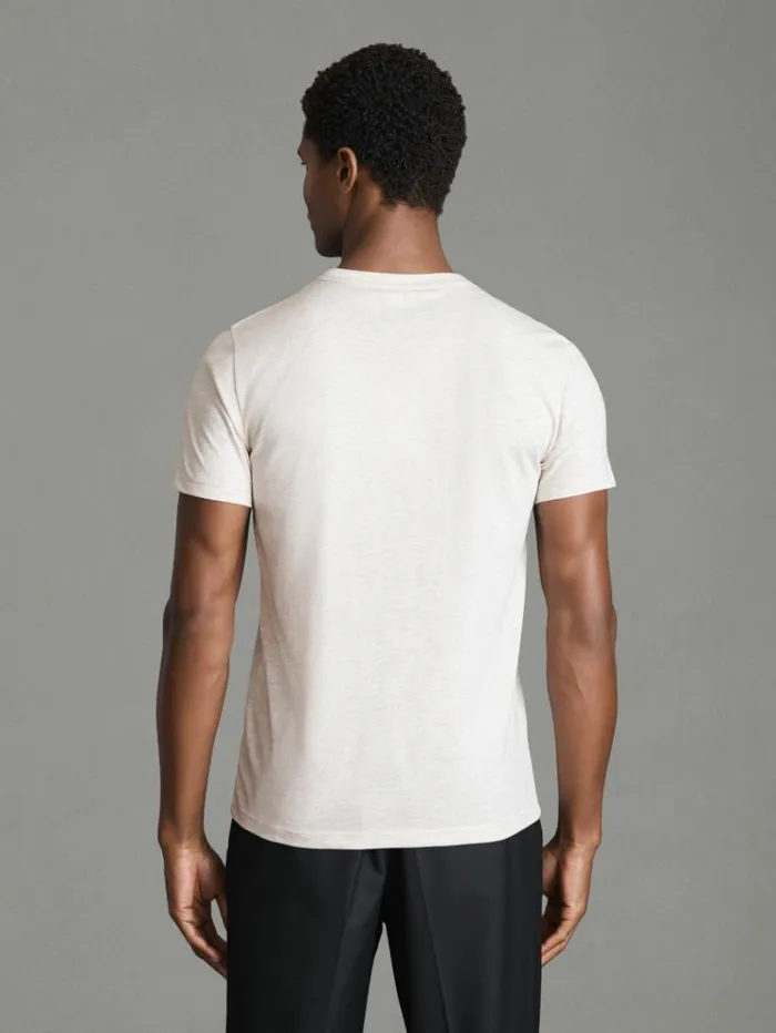 REISS TShirts Men Crew Neck TShirt Wheat Melange