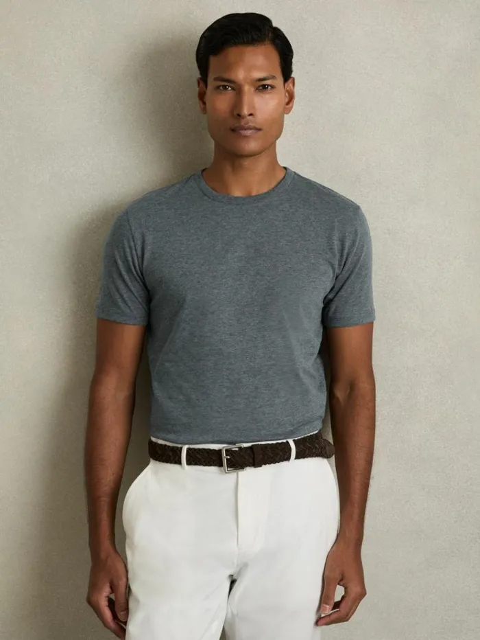 REISS TShirts Men Crew Neck TShirts 3 Pack Blue Multi