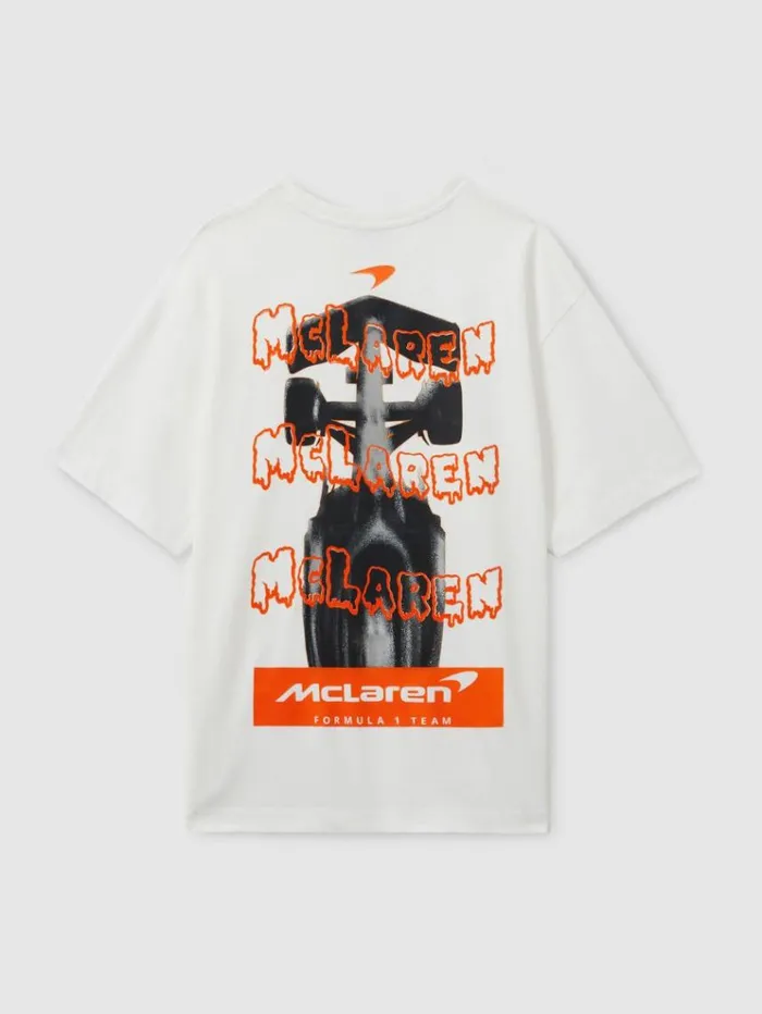 REISS TShirts Men McLaren F1 Cotton Printed Crew Neck TShirt White