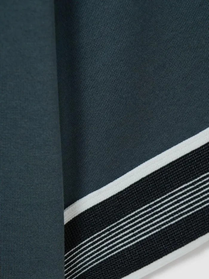 REISS TShirts Men Mercerised Cotton Striped TShirt Steel Blue