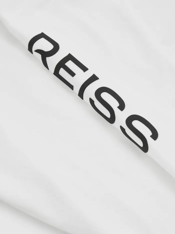 REISS Tops and TShirts Children Logo Crew Neck Sweat Top White