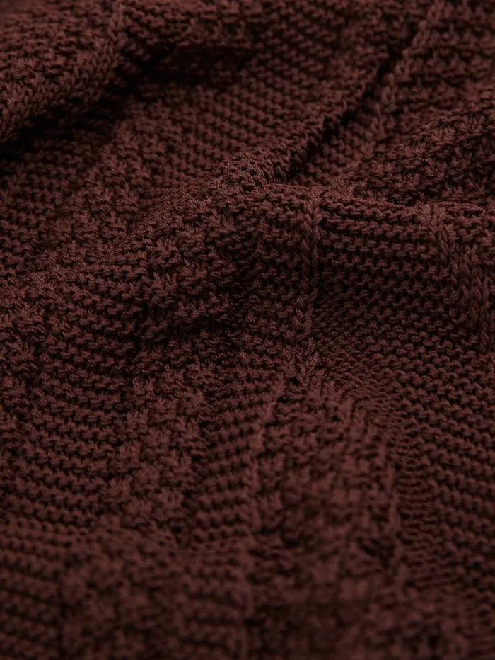 REISS Tops Women Florere Burgundy Knitted Cropped Vest Burgundy