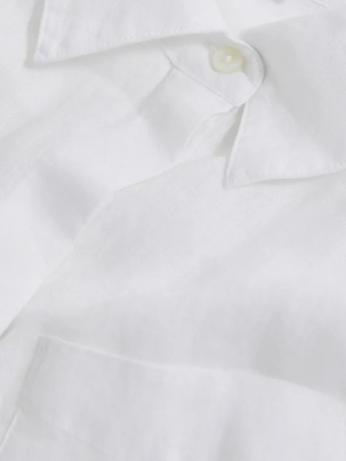REISS Tops Women Linen Button Through Shirt White