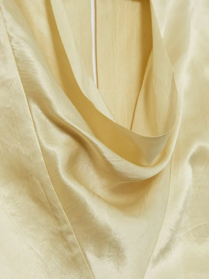 REISS Tops Women Satin Cowl Neck Top Cream