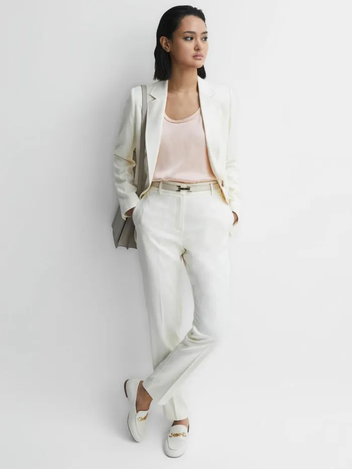 REISS Tops Women Silk Front Vest Nude