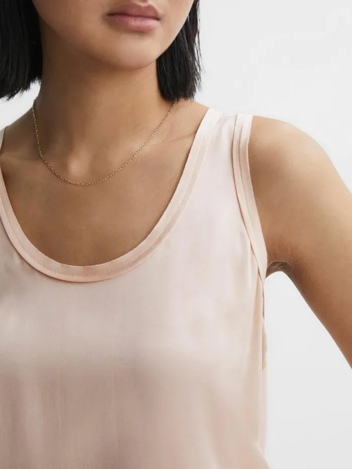 REISS Tops Women Silk Front Vest Nude