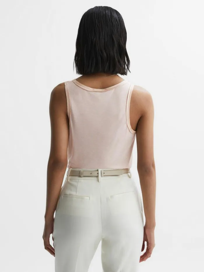 REISS Tops Women Silk Front Vest Nude