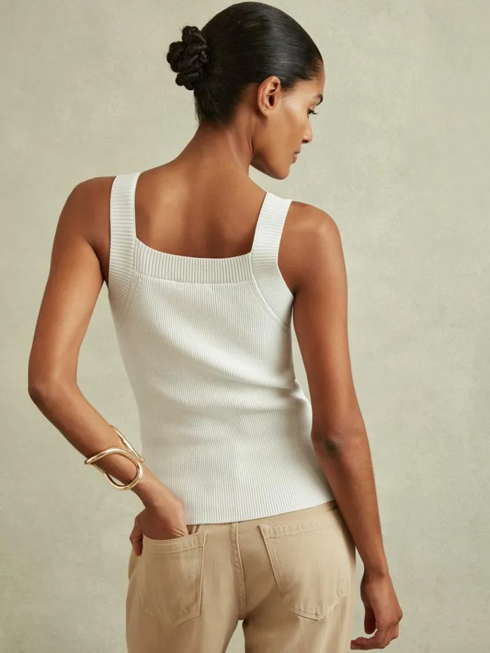 REISS Tops Women Sweetheart Neck Top White