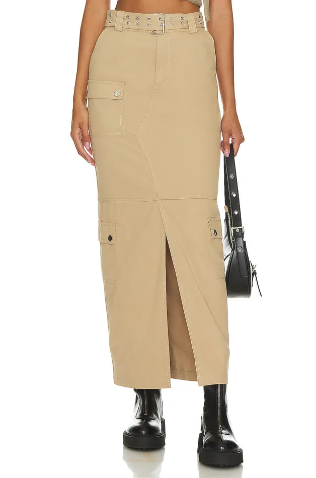 Remy Maxi Skirt Taupe Neutral Women Lovers and Friends Skirts