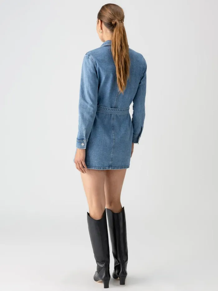 Sanctuary Clothing Denim Women Denim Utility Shirt Dress Solar Flare