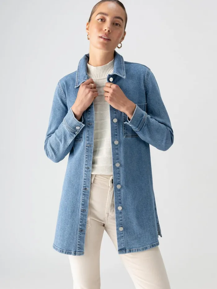 Sanctuary Clothing Denim Women Denim Utility Shirt Dress Solar Flare