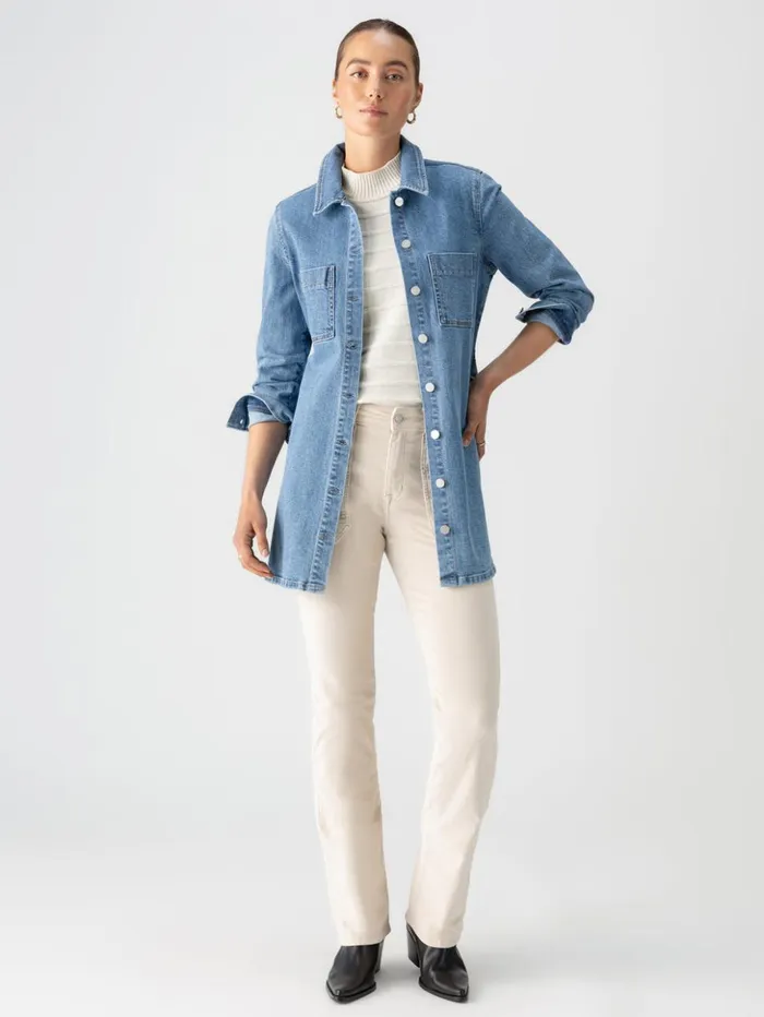 Sanctuary Clothing Denim Women Denim Utility Shirt Dress Solar Flare