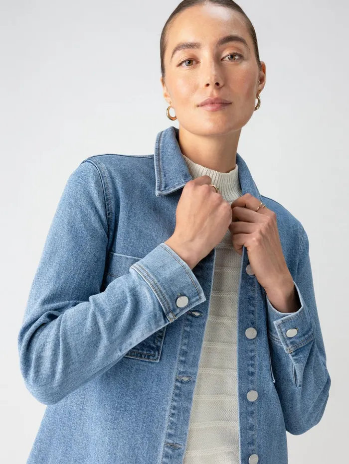 Sanctuary Clothing Denim Women Denim Utility Shirt Dress Solar Flare