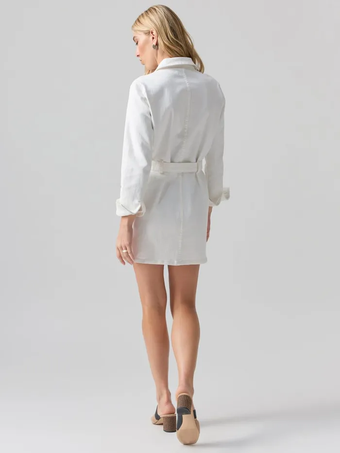 Sanctuary Clothing Denim Women Tie Waist Denim Dress Chalk Sanctuary Clothing Denim Women Tie Waist Denim Dress Chalk