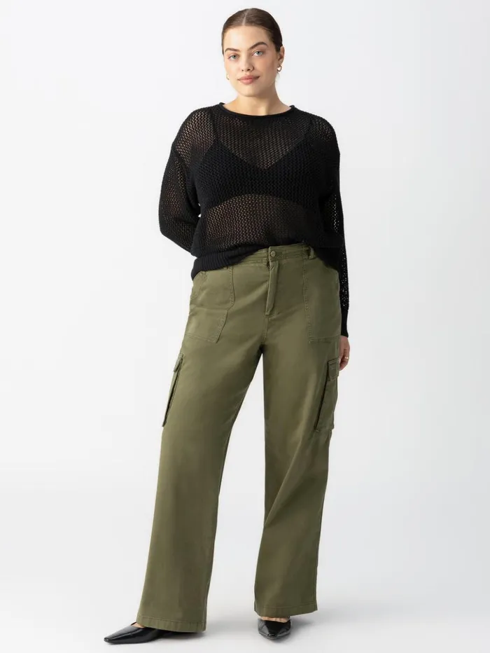 Sanctuary Clothing Inclusive Women Reissue Cargo Standard Rise Pant Mossy Green Inclusive Collection