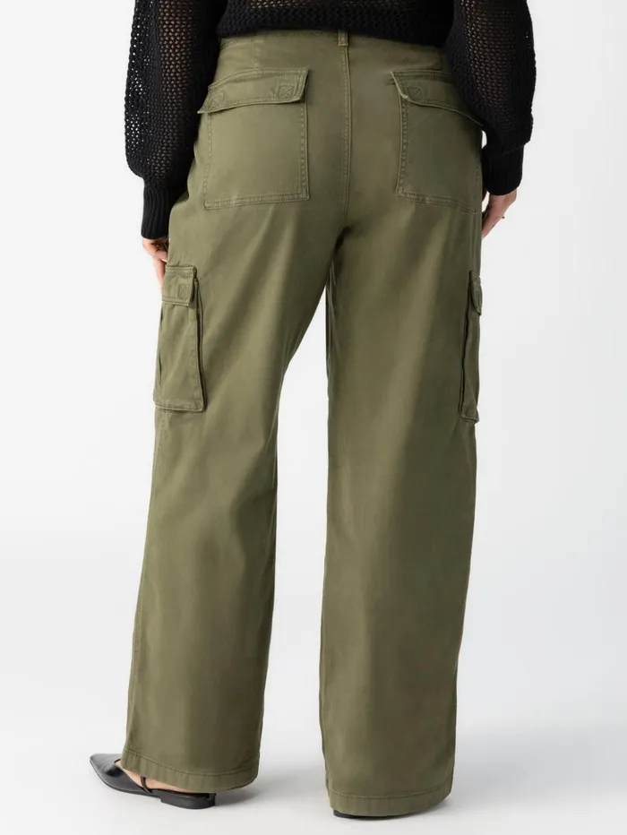 Sanctuary Clothing Inclusive Women Reissue Cargo Standard Rise Pant Mossy Green Inclusive Collection