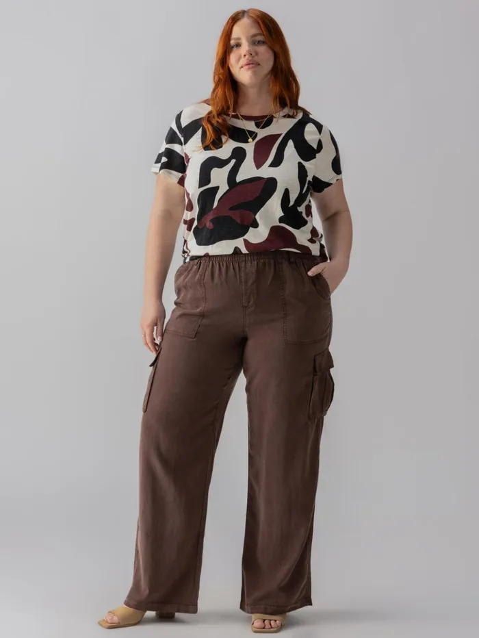 Sanctuary Clothing Inclusive Women Relaxed Reissue Cargo Standard Rise Pant Mud Bath Inclusive Collection