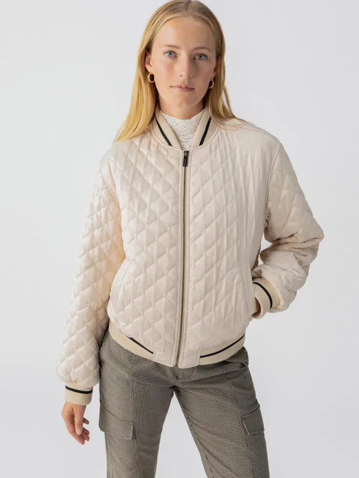 Sanctuary Clothing Jackets and Outerwear Women Marilyn Bomber Jacket Toasted Almond