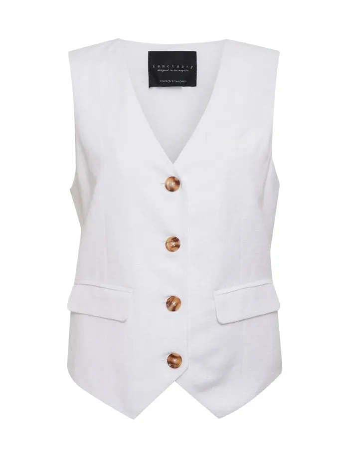 Sanctuary Clothing Jackets and Outerwear Women Timeless Vest White