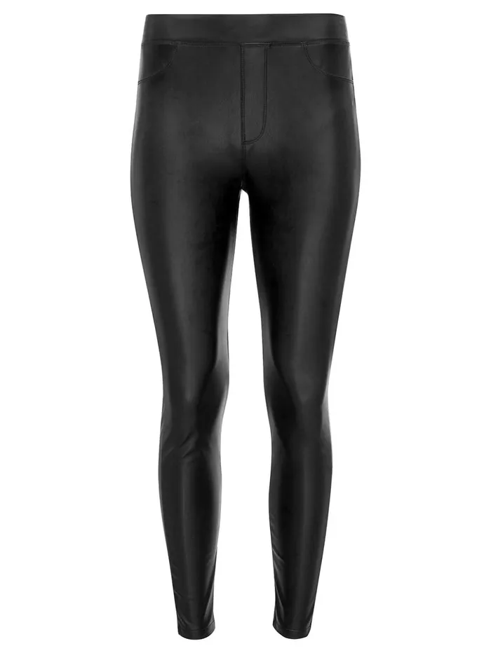 Sanctuary Clothing Leggings Women Runway Semi High Rise Legging Slick Black