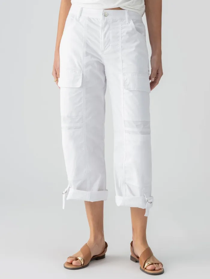 Sanctuary Clothing Pants Women Cali Cargo Standard Rise Pant White