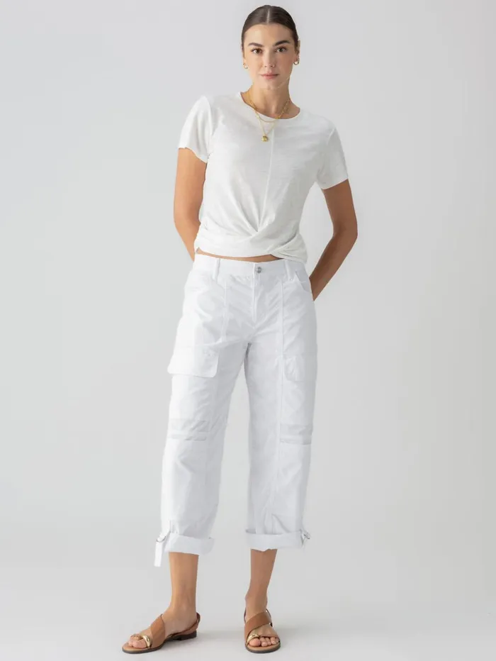 Sanctuary Clothing Pants Women Cali Cargo Standard Rise Pant White