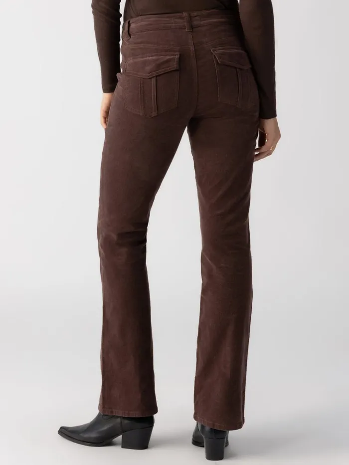 Sanctuary Clothing Pants Women Corduroy Hayden Bootcut Standard Rise Pant Brown Sugar