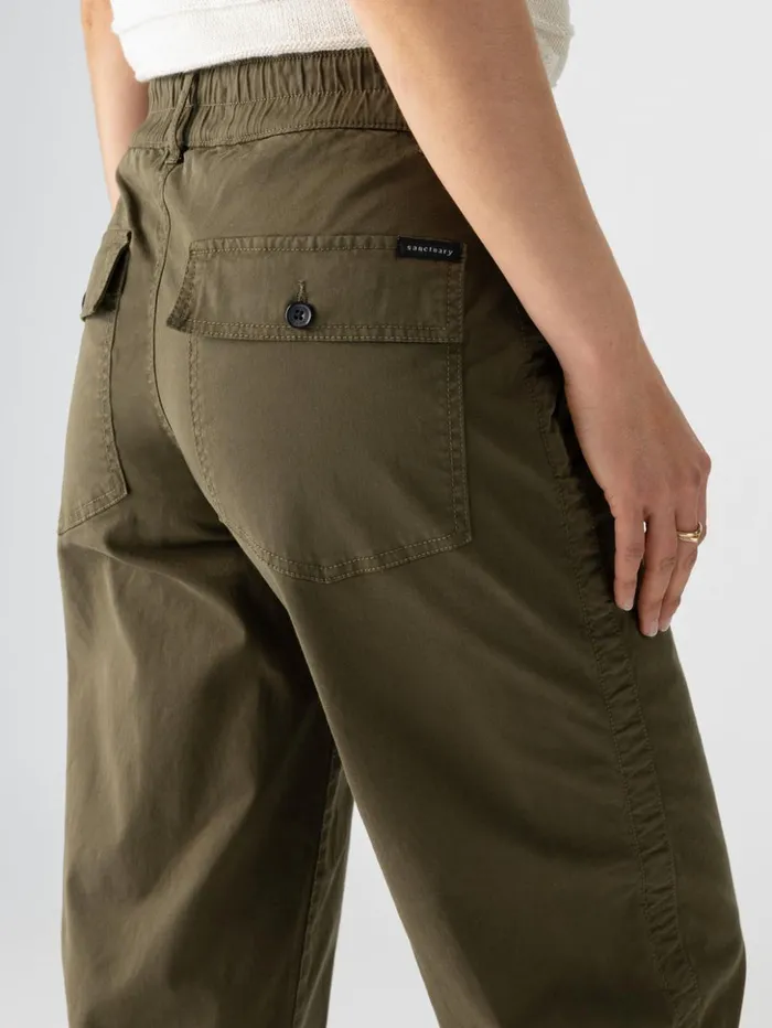 Sanctuary Clothing Pants Women Cruiser Chino SemiHigh Rise Pant Burnt Olive