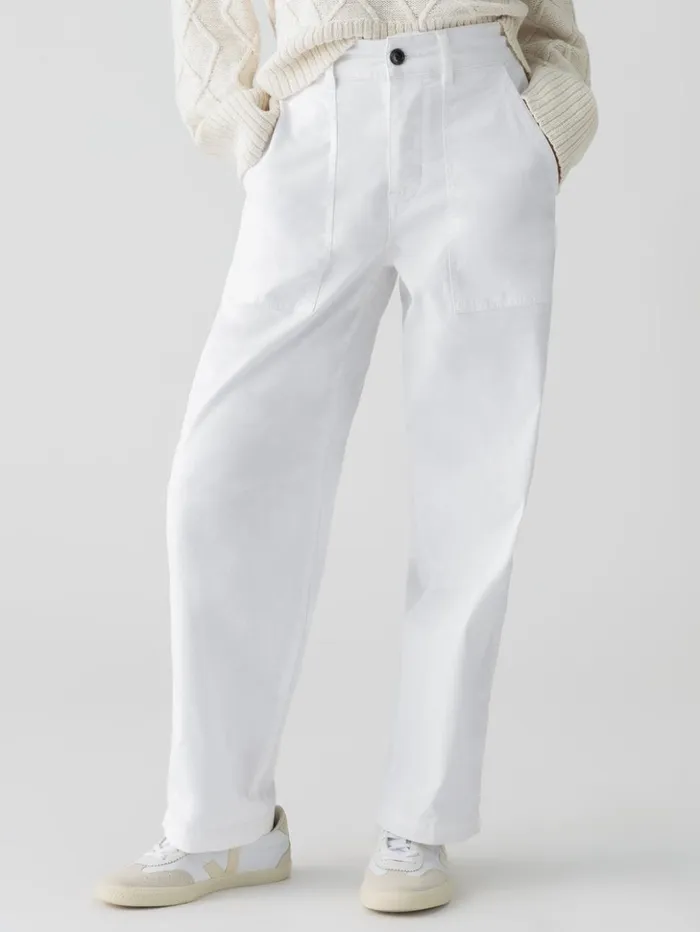 Sanctuary Clothing Pants Women Cruiser Chino SemiHigh Rise Pant Chalk