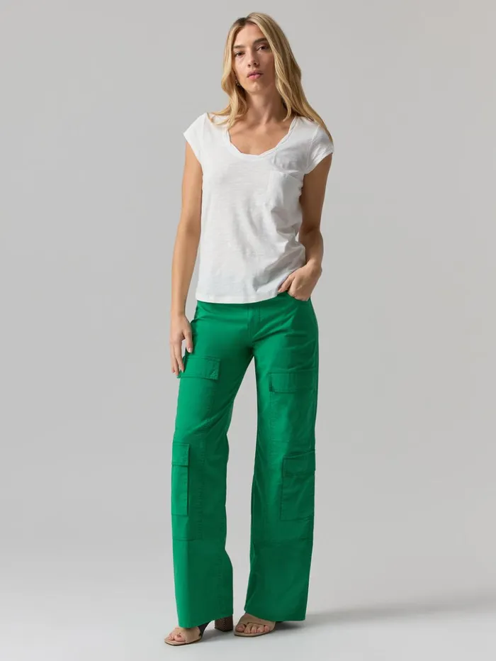 Sanctuary Clothing Pants Women Low Slung Y2K Standard Rise Cargo Pant Jelly Bean