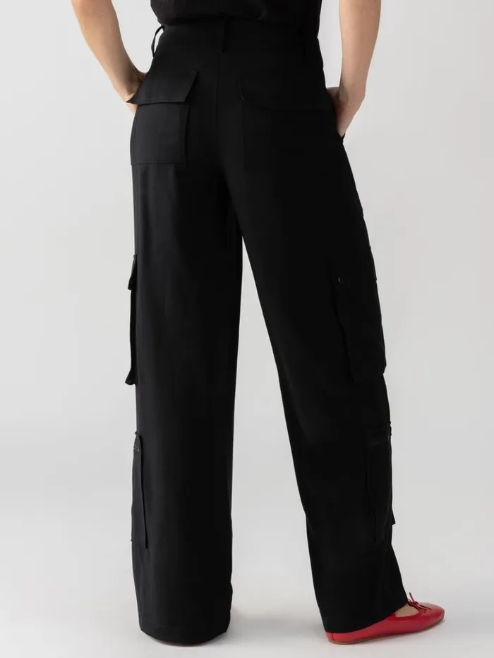 Sanctuary Clothing Pants Women OTT SemiHigh Rise Cargo Pant Black