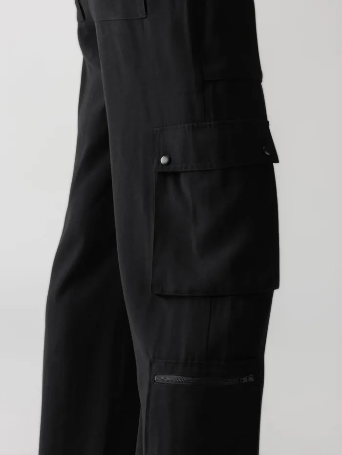 Sanctuary Clothing Pants Women OTT SemiHigh Rise Cargo Pant Black