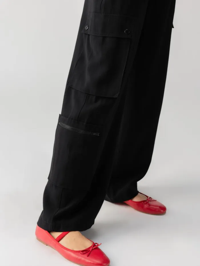 Sanctuary Clothing Pants Women OTT SemiHigh Rise Cargo Pant Black