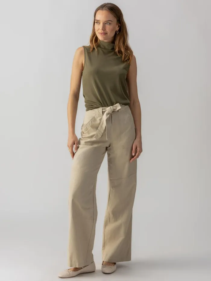 Sanctuary Clothing Pants Women Reissue 90039s Sash Extended Standard Rise Pant Marble Beige