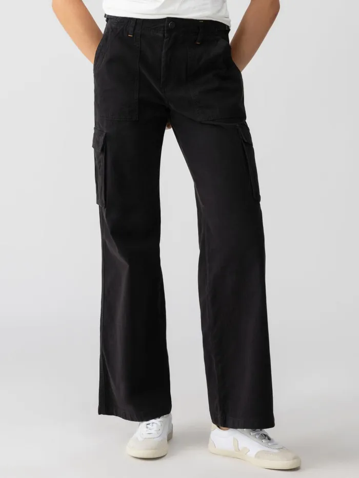 Sanctuary Clothing Pants Women Reissue Cargo Standard Rise Pant Black