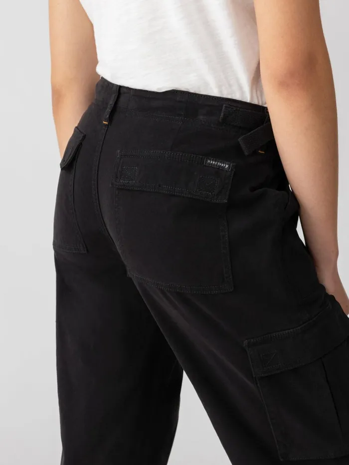 Sanctuary Clothing Pants Women Reissue Cargo Standard Rise Pant Black