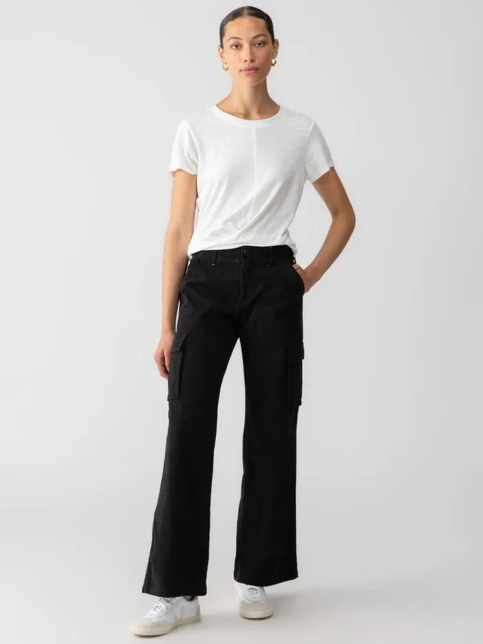 Sanctuary Clothing Pants Women Reissue Cargo Standard Rise Pant Black