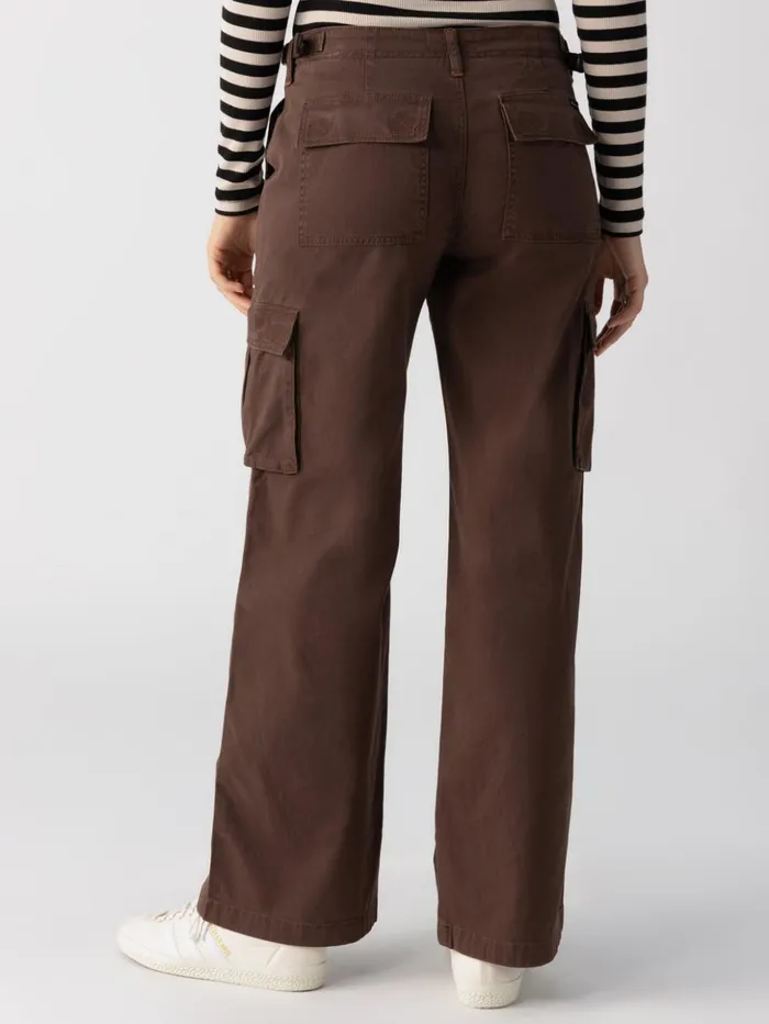 Sanctuary Clothing Pants Women Reissue Cargo Standard Rise Pant Brown Sugar