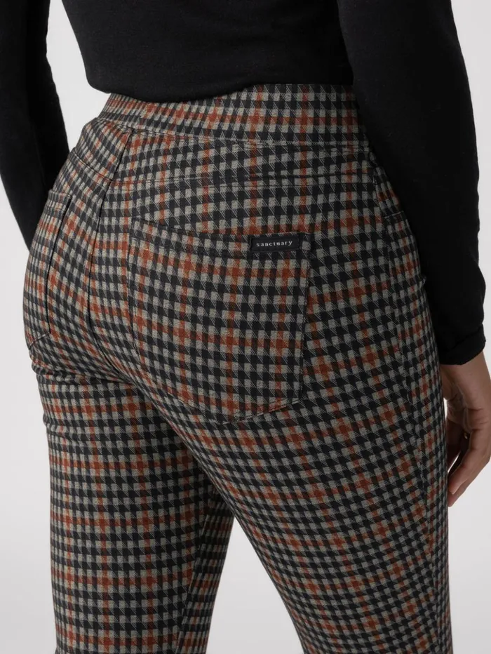 Sanctuary Clothing Pants Women Runway SemiHigh Rise Legging Arrow Plaid Sanctuary Clothing Pants Women Runway SemiHigh Rise Legging Arrow Plaid