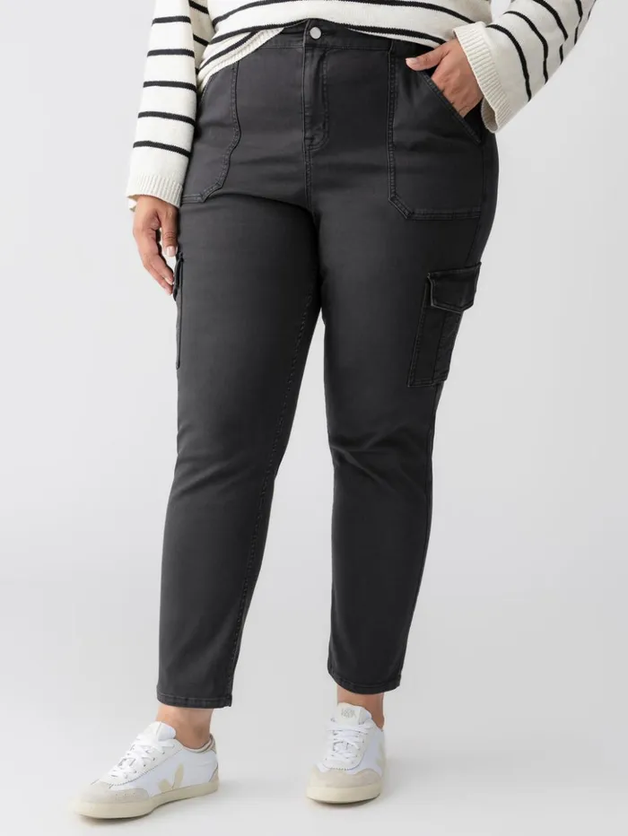 Sanctuary Clothing Pants Women Sculpted Hayden Cargo Standard Rise Pant Black Inclusive Collection Sanctuary Clothing Pants Women Sculpted Hayden Cargo Standard Rise Pant Black Inclusive Collection