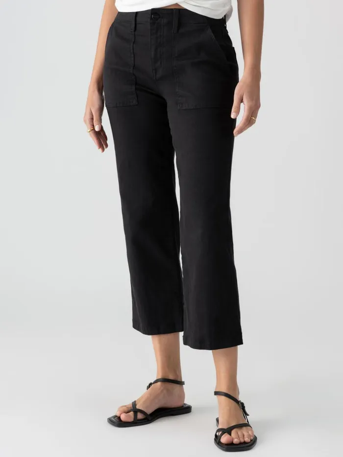 Sanctuary Clothing Pants Women Vacation Crop High Rise Pant Black