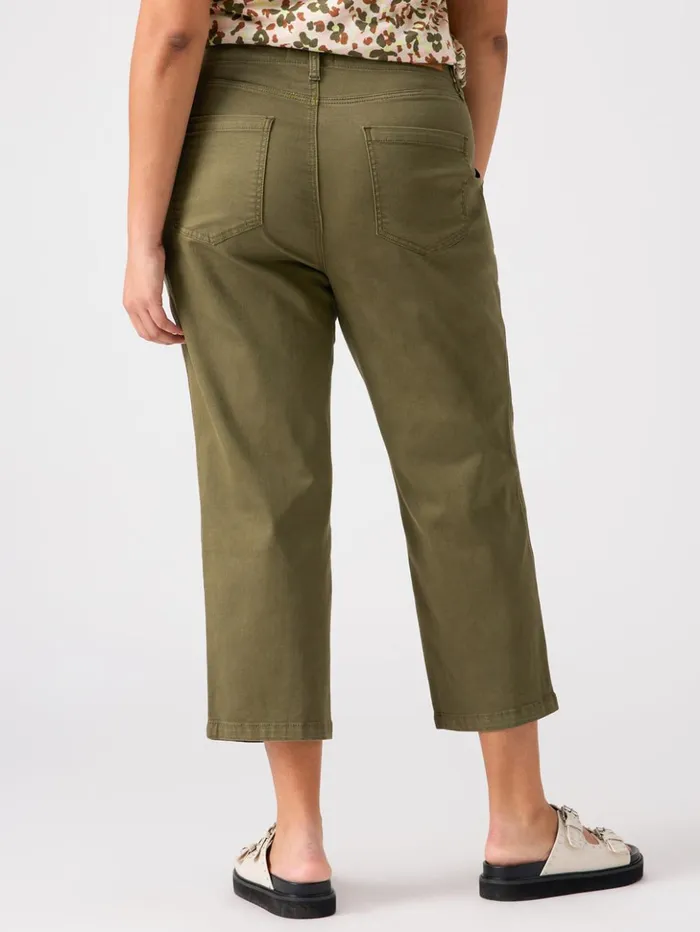 Sanctuary Clothing Pants Women Vacation Crop High Rise Pant Burnt Olive Inclusive Collection