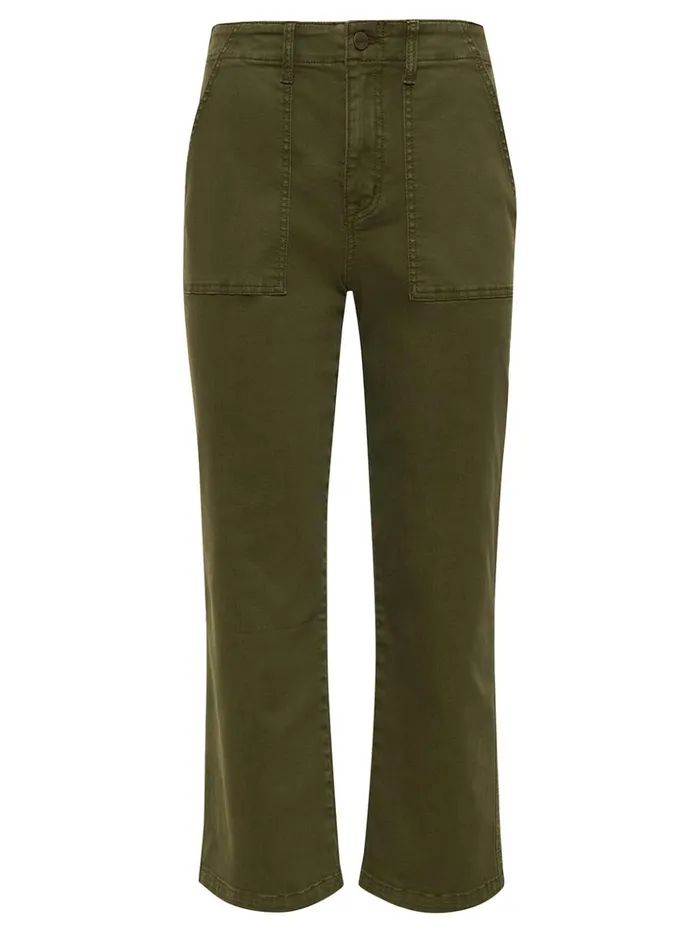 Sanctuary Clothing Pants Women Vacation Crop High Rise Pant Burnt Olive Inclusive Collection