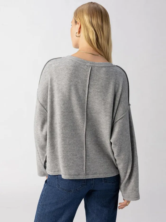 Sanctuary Clothing Sweaters and Cardis Women Change Of Scenery Knit Top Heather Ash Sanctuary Clothing Sweaters and Cardis Women Change Of Scenery Knit Top Heather Ash