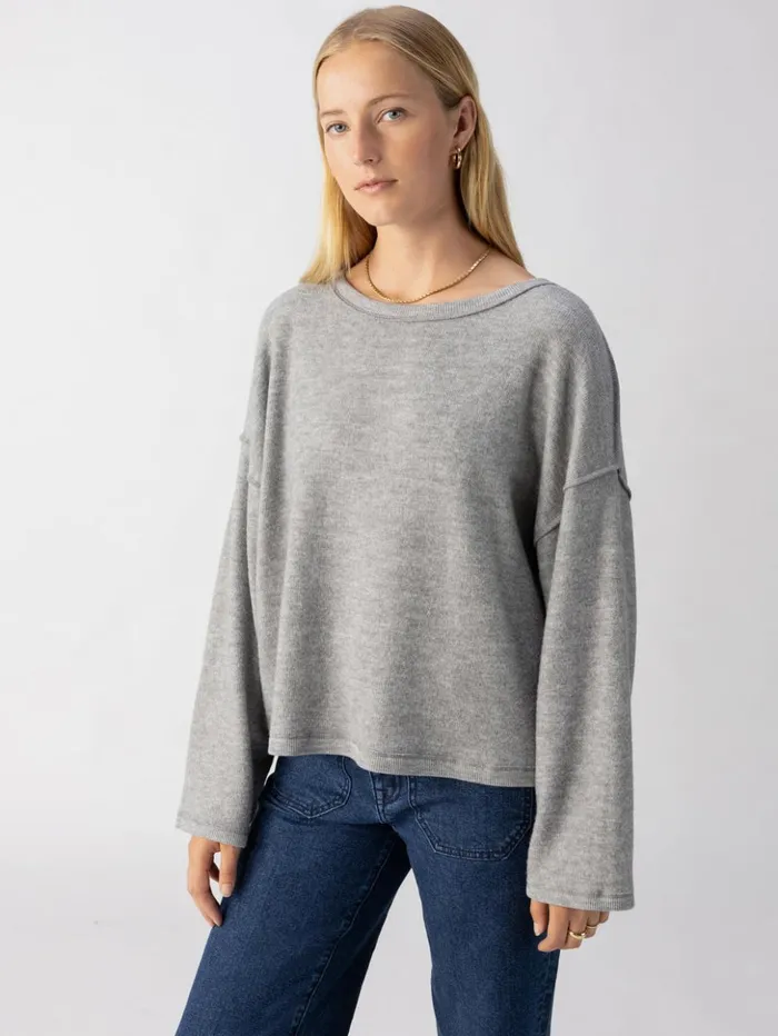 Sanctuary Clothing Sweaters and Cardis Women Change Of Scenery Knit Top Heather Ash Sanctuary Clothing Sweaters and Cardis Women Change Of Scenery Knit Top Heather Ash