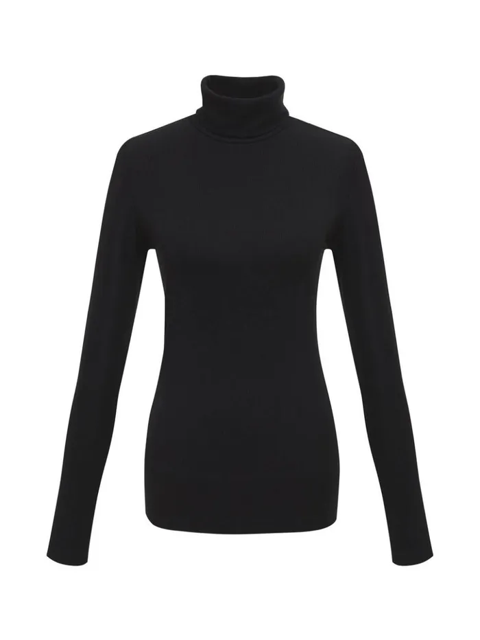Sanctuary Clothing Sweaters and Cardis Women Essential Turtleneck Top Black Inclusive Collection