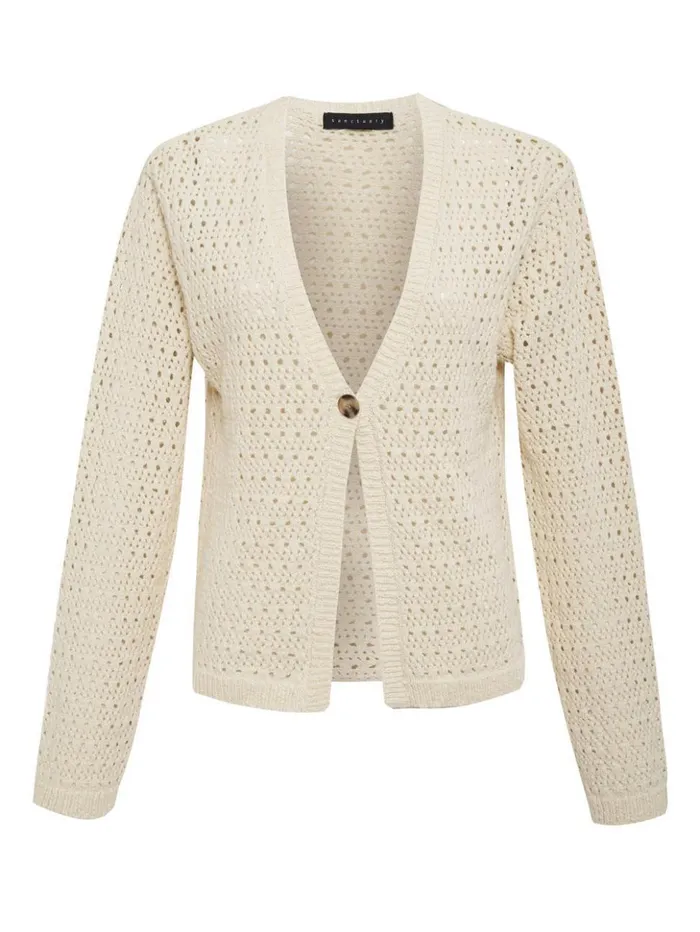 Sanctuary Clothing Sweaters and Cardis Women Open Knit Cardi Birch