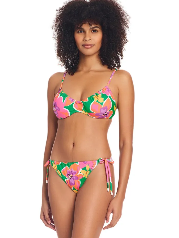 Sanctuary Clothing Swim Tops Women Super Bloom Tunnel Underwire Bikini Top Multi