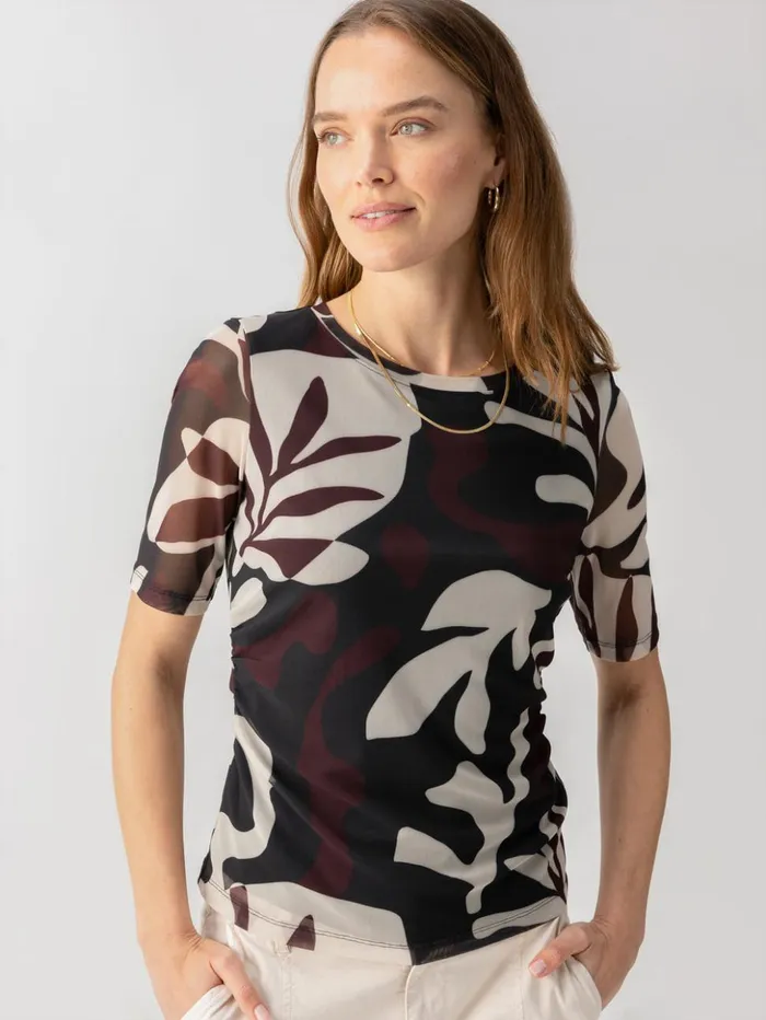 Sanctuary Clothing Tees and Tops Women Half Sleeve Perfect Mesh Tee Mineral